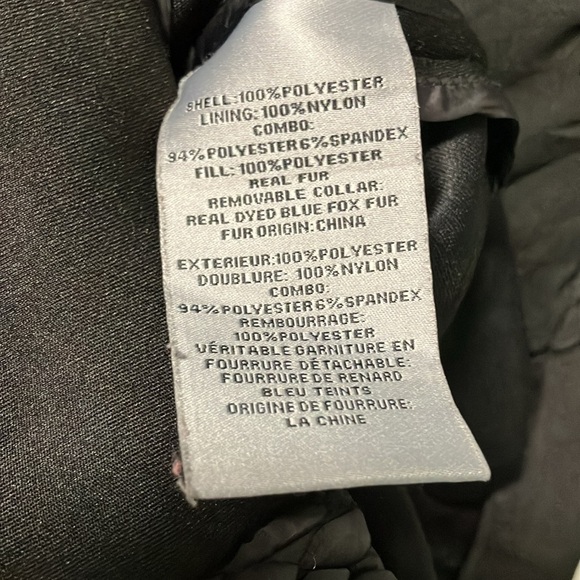 Zac Posen black quilted jacket with real dyed blue fox fur - Picture 5 of 7